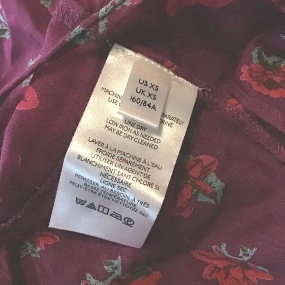 Free People Amanda Ruffle Top wrap‎ XS NEW